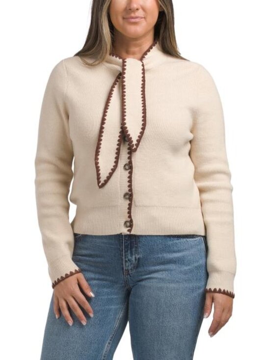 Nanette Lepore Sweaters - NANETTE NANETTE LEPORE Whipstitch Scarf Cardigan